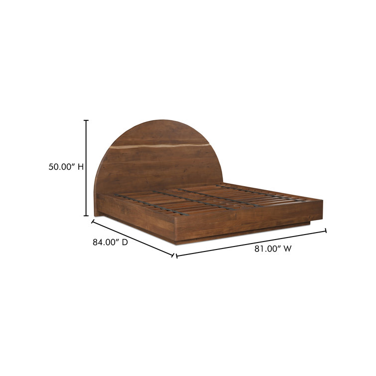 Watson Modern King Bed with Live-Edge Acacia Wood Frame