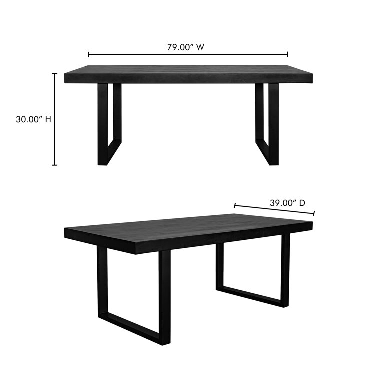 Gray Stone and Metal Rectangular Outdoor Dining Table