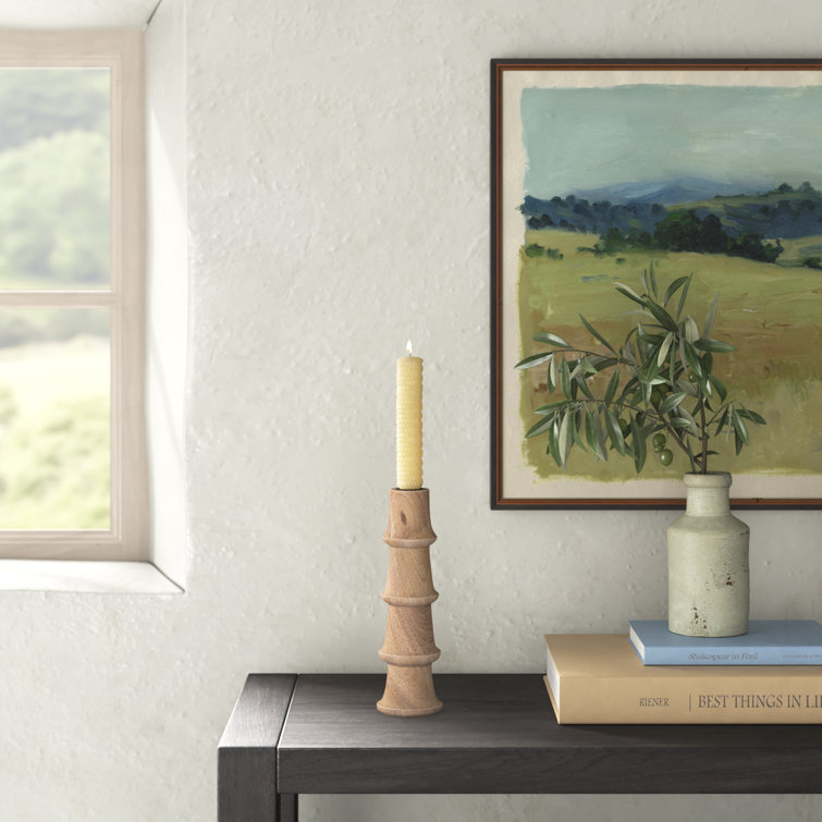Natural Mango Wood Tabletop Candlestick Holder