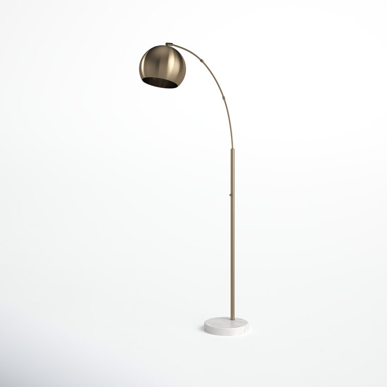Georgia 78'' Adjustable Antique Brass Arc Floor Lamp