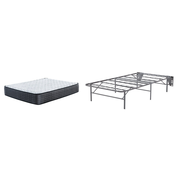 Twin Gel Memory Foam Mattress with Innerspring and Boxspring