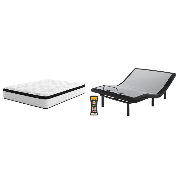 California King White Gel Memory Foam Innerspring Adjustable Bed