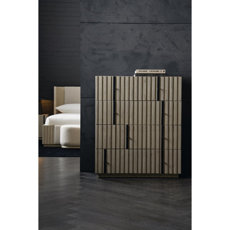 Asha Beige Upholstered Bench with Wood Plinth Base