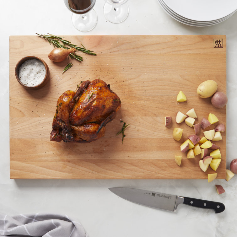 Natural Beechwood Rectangular Cutting Board, 22" x 16"