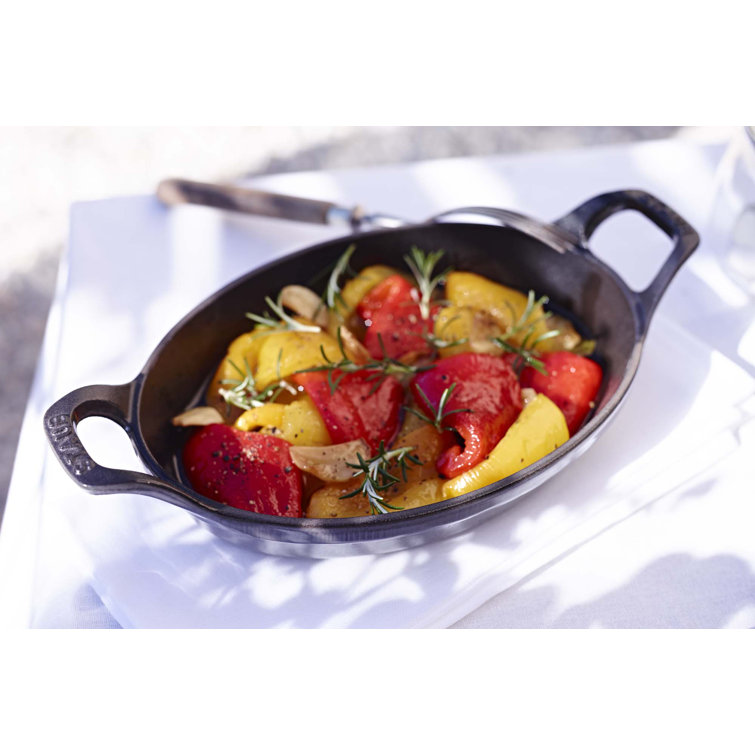 Graphite Grey Cast Iron Mini Oval Gratin Baking Dish