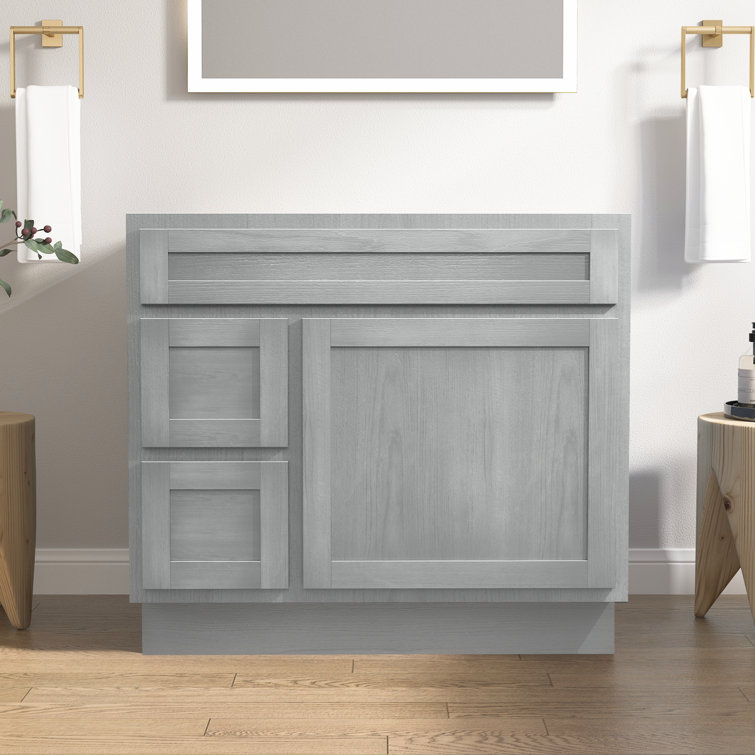 Hibbitts 36" Silver Single Shaker Bathroom Vanity Base