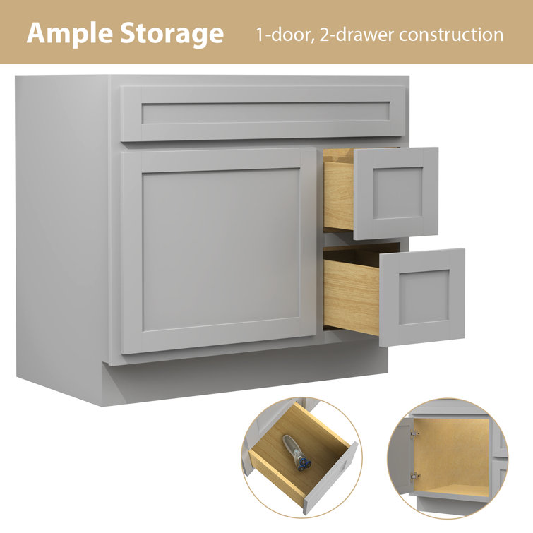 Gray 36'' Single Freestanding Bathroom Vanity Base