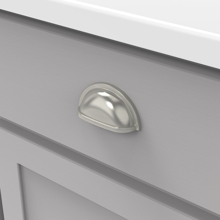 Stainless Steel 3" Traditional Cabinet Pull Cup