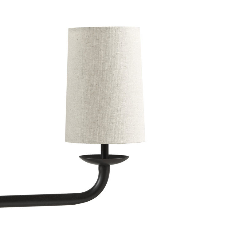 Serenitie Bronze Linear Chandelier with Tapered Drum Shades