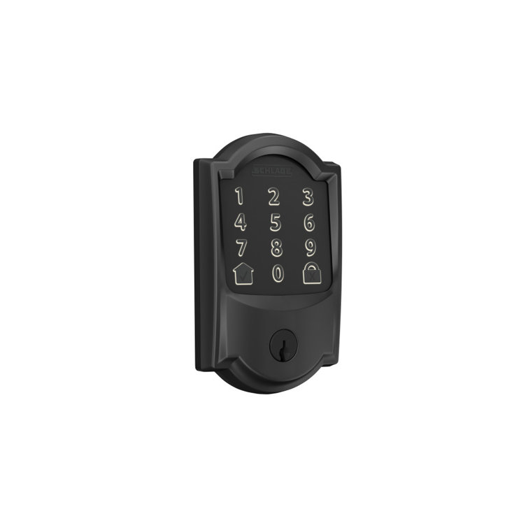 Matte Black Smart Wi-Fi Deadbolt with Touchscreen