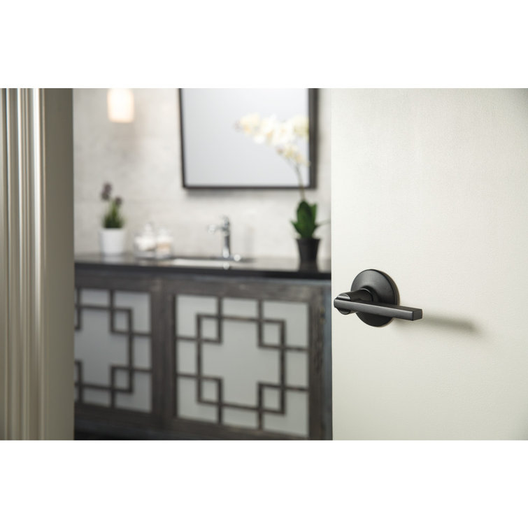 Schlage Latitude Aged Bronze Passage Door Lever for Interior Use