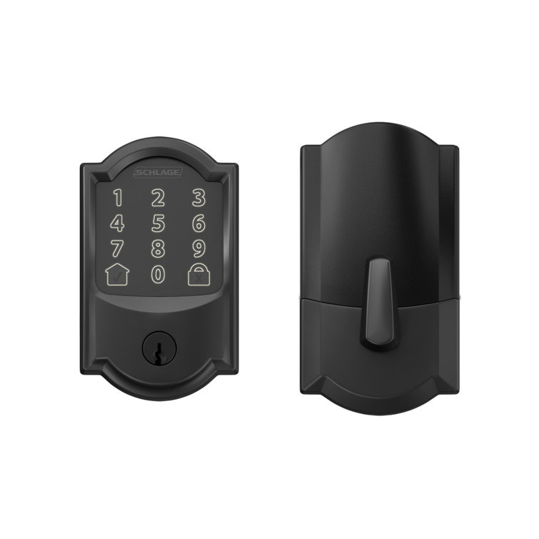 Matte Black Smart Wi-Fi Deadbolt with Touchscreen