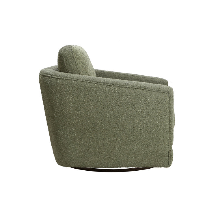 Sage Boucle Upholstered Swivel Glider Chair for Nursery