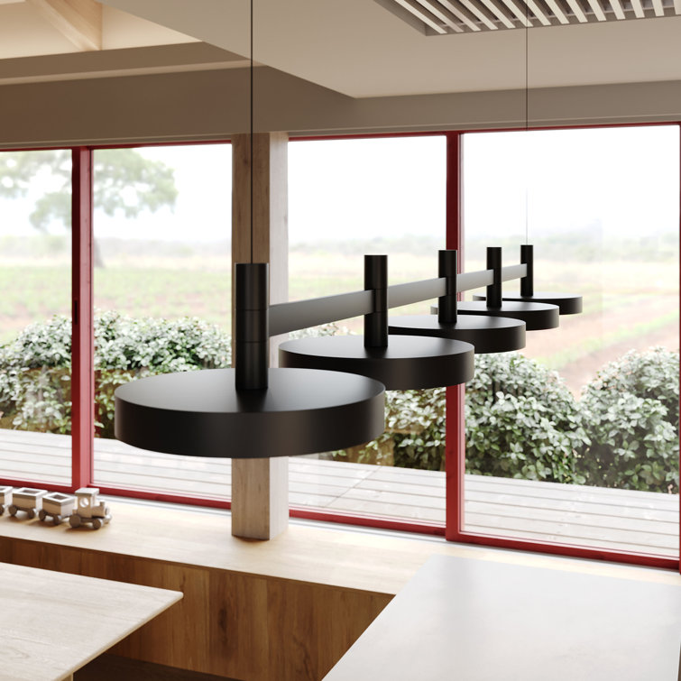 Systema Staccato 57'' Black Aluminum LED Kitchen Island Pendant