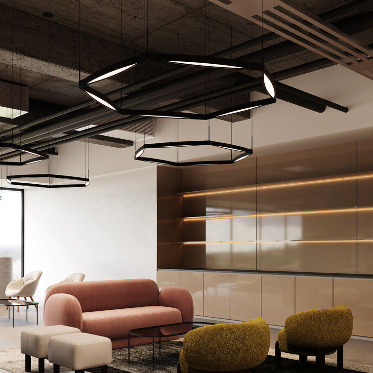 Ola Satin Black LED Modular Pendant Light