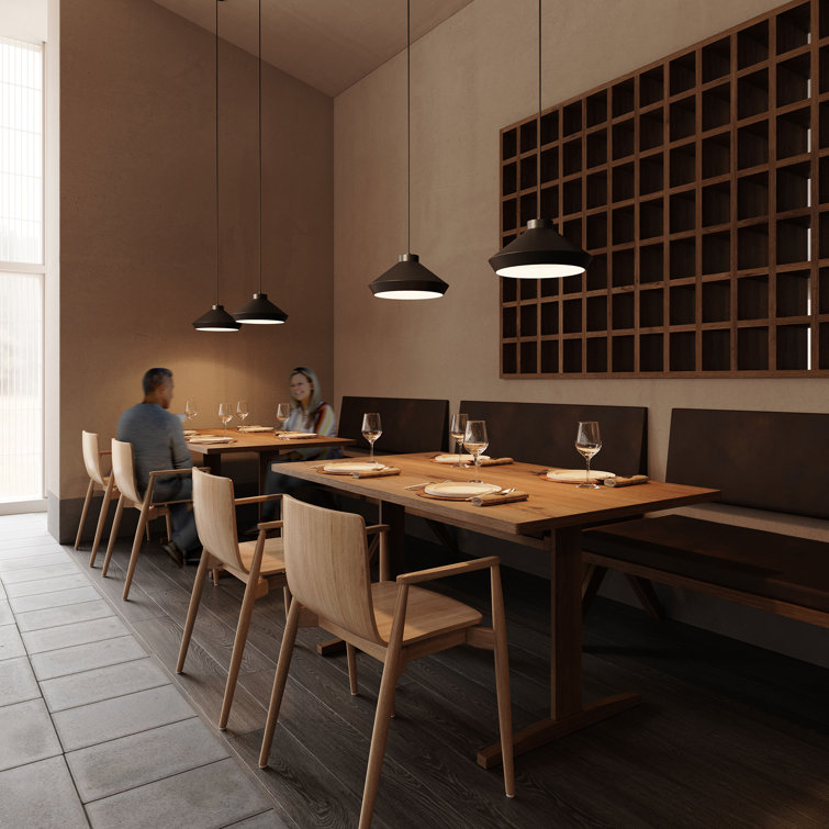 Koma 7.25" Modern LED Pendant Light in Satin Black