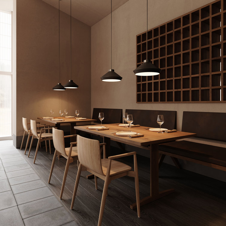 Koma 7.25" Modern LED Pendant Light in Satin Black