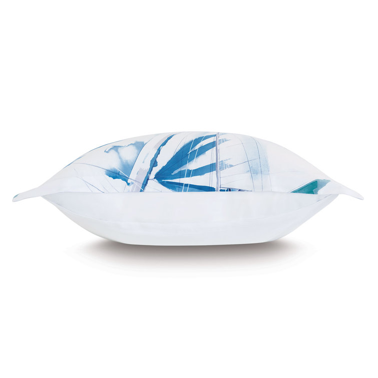 Miramar Nautical Blue and White Cotton Euro Sham