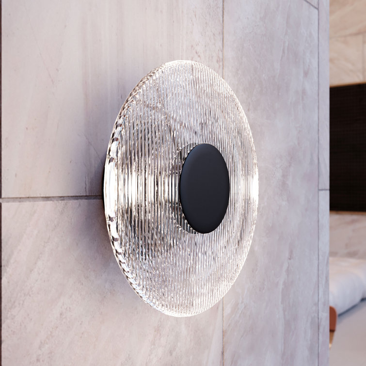 Satin Black 9" Dimmable LED Wall Sconce Direct Wired