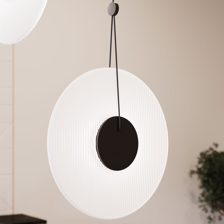 Meclisse Satin Black LED Cluster Pendant with Etched Glass