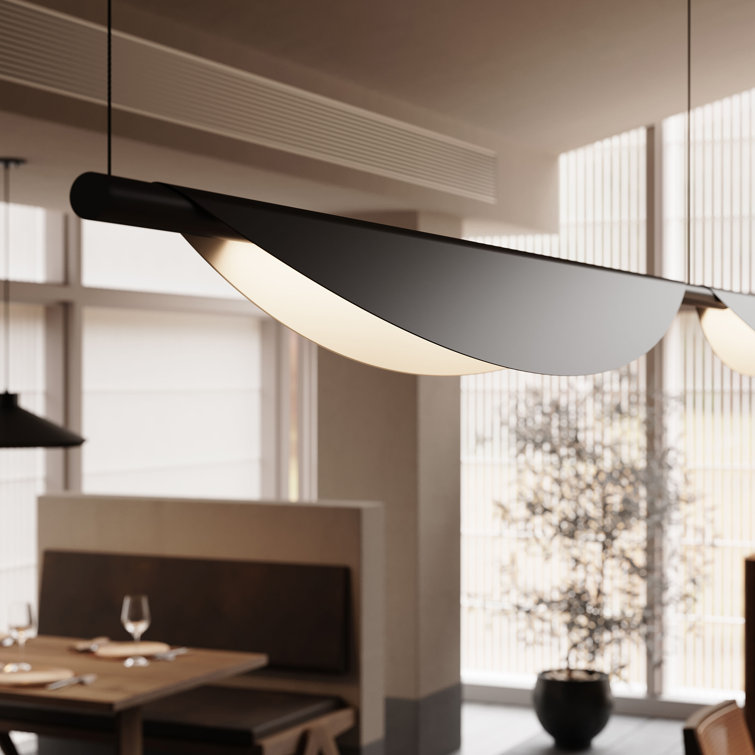 Tela 78'' Dove Gray LED Linear Indoor/Outdoor Statement Pendant