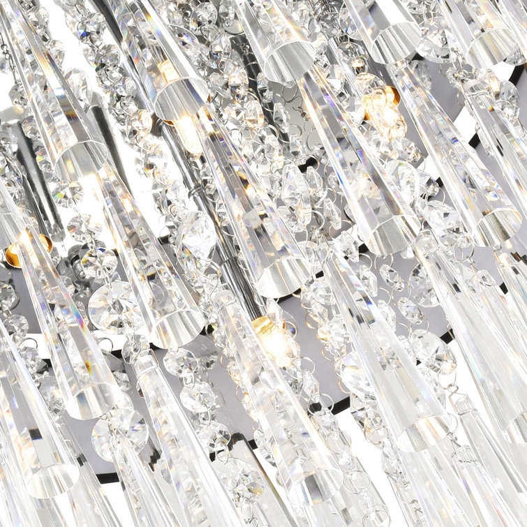 Black Crystal 8-Light Tiered Chandelier