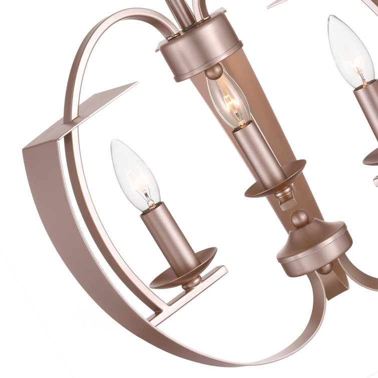 Silver Metal 3-Light Sphere Chandelier with Adjustable Chain