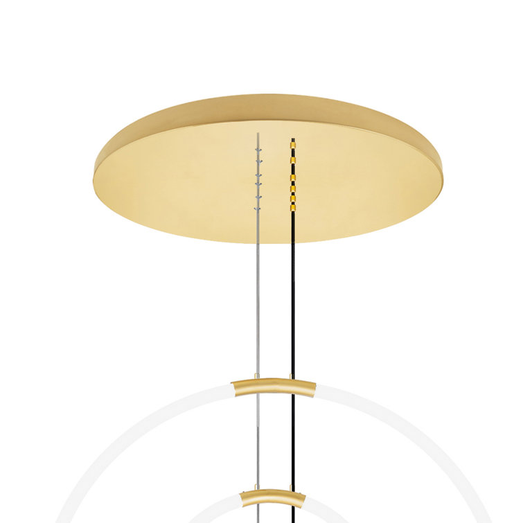 Gold 6-Light LED Geometric Metal Chandelier