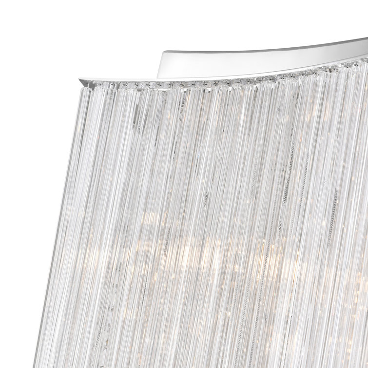 Elsa Chrome and Crystal 10-Light Geometric Chandelier