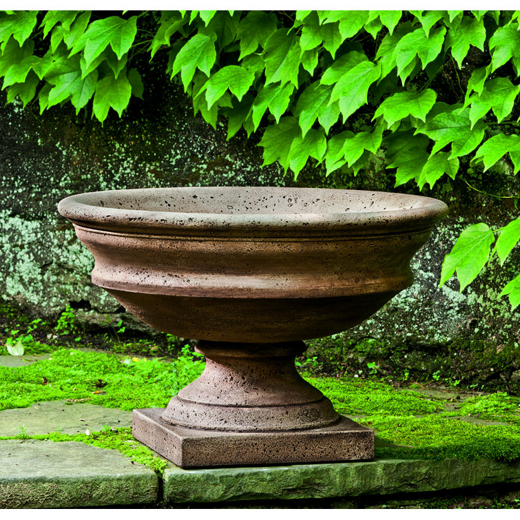 Newberry Aged Limestone Handmade Outdoor Urn Planter
