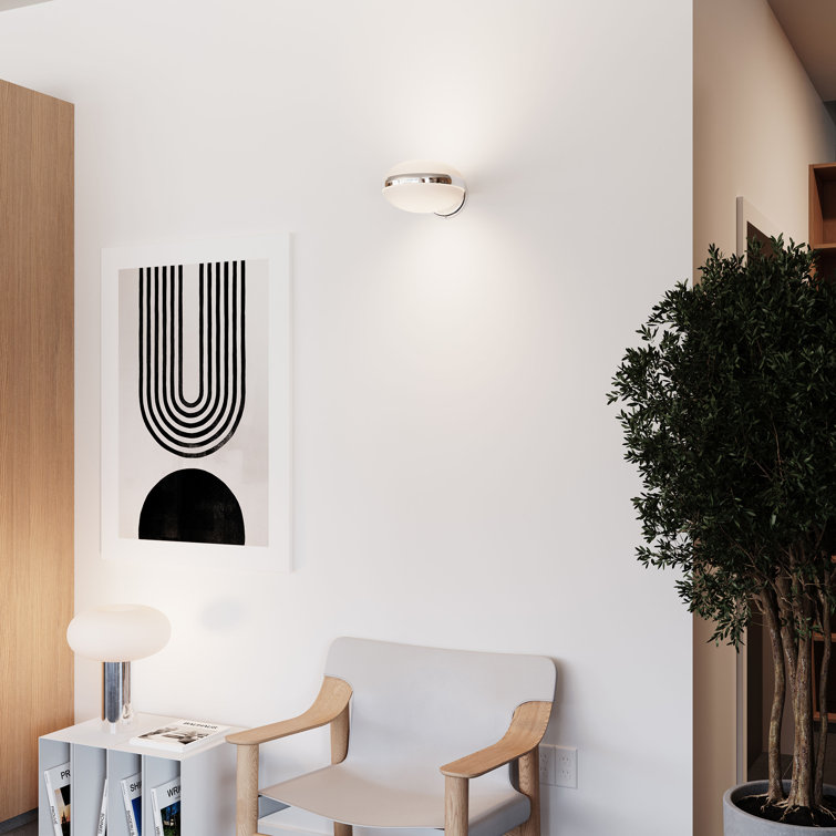 Oval Chrome Acrylic Dimmable Wall Sconce