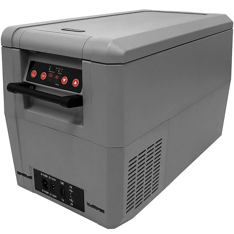 Gray 34 Quart Electric Portable Freezer Refrigerator