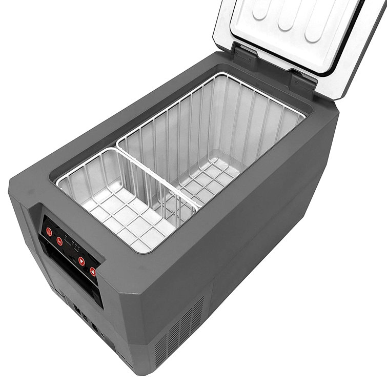 Gray 34 Quart Electric Portable Freezer Refrigerator