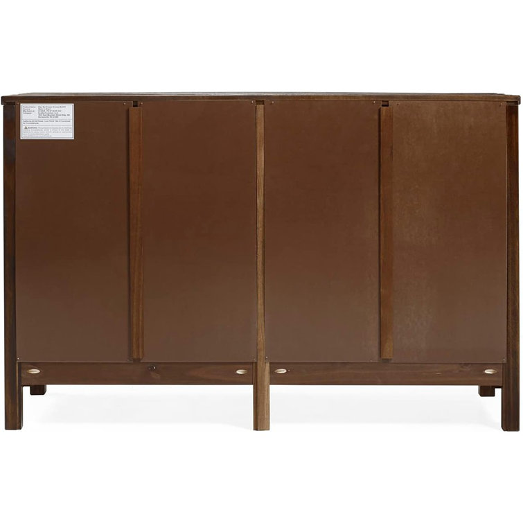 Farmhouse Walnut Double Dresser with Felt-Lined Drawers