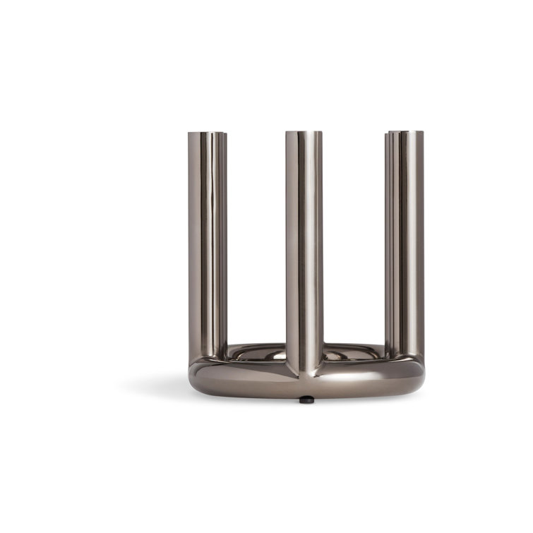 Rad Large Black Nickel Metal Candelabra