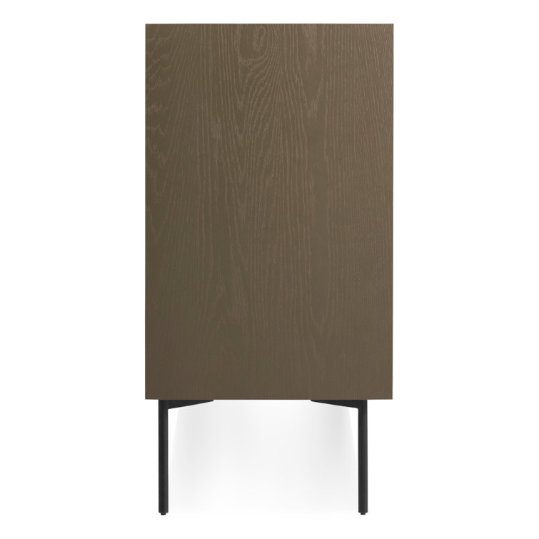 Dark Olive 6-Drawer Double Dresser with Cutout Pulls