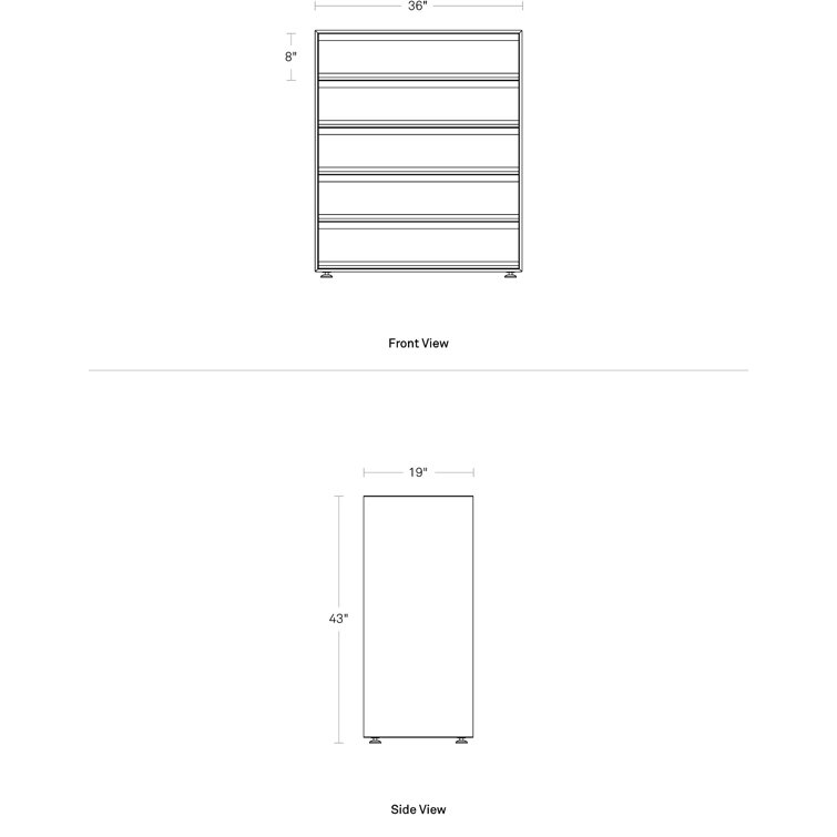 White Matte 5-Drawer Soft Close Dresser