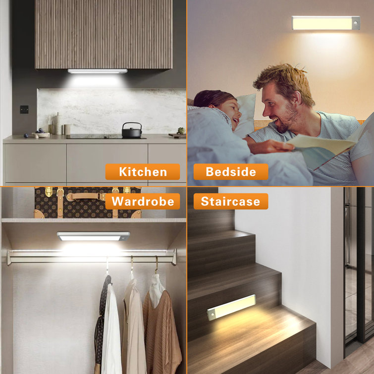 LEPOTEC 13.3 Inch 60 LED Wireless Motion Sensor Cabinet Light