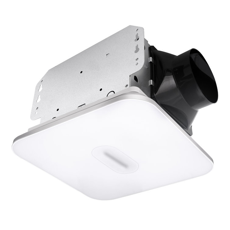White Energy Star Ceiling Mount Bathroom Exhaust Fan with Light