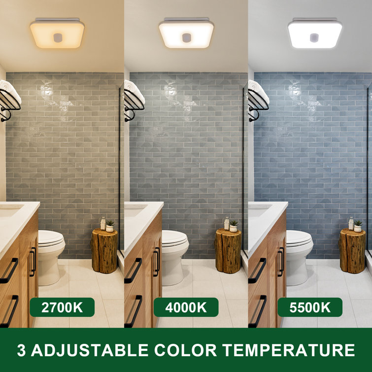 Silver Energy Star Ceiling Mount Bathroom Ventilation Fan with Light