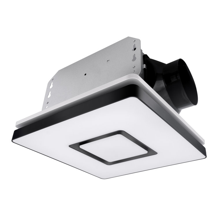 Matte Black LED Ceiling Mount Exhaust Fan with Night Light