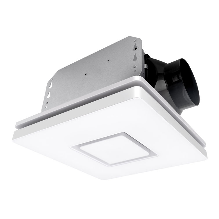 White Satin LED Ceiling Mount Exhaust Fan with Night Light