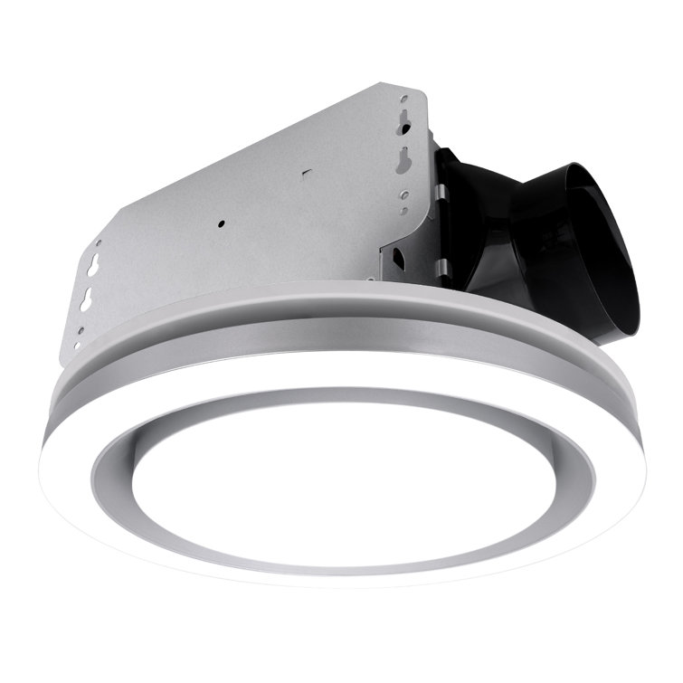 90 CFM Brushed Stainless Steel LED Ceiling Exhaust Fan