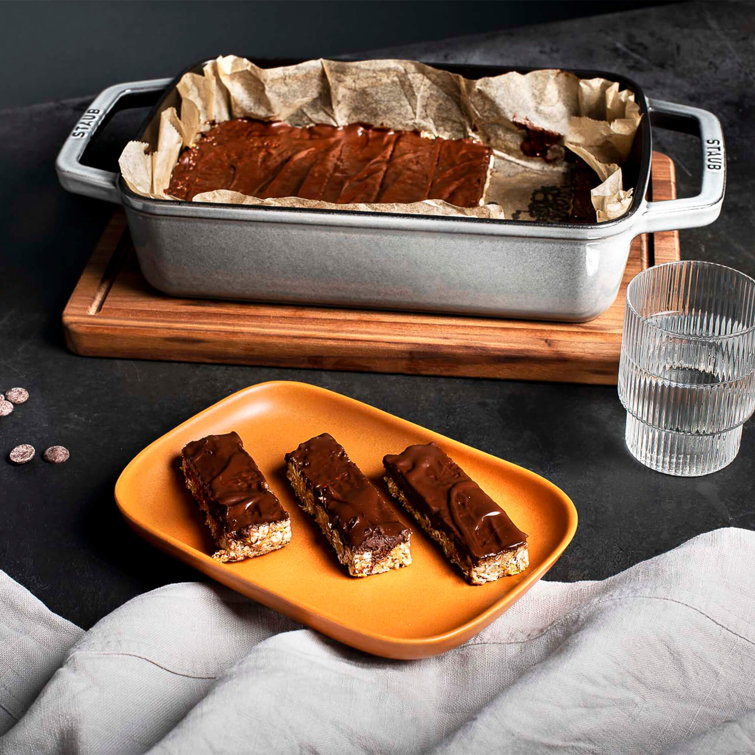 Graphite Gray Cast Iron 12-inch x 8-inch Roasting Pan with Handles