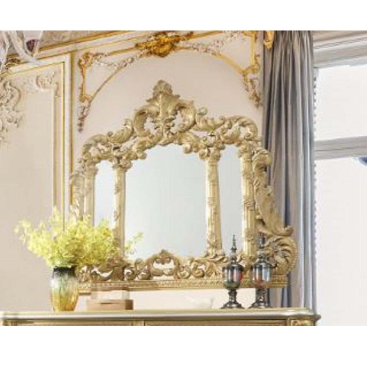 Regal Gold Leaf Motif 54" x 60" Wall Mirror