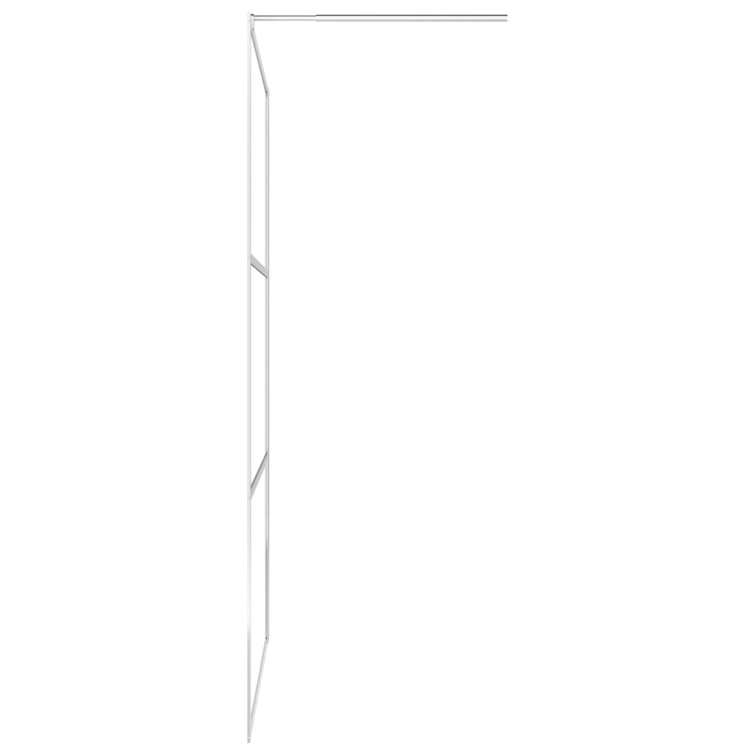 Modern Clear Glass and Aluminum Walk-In Shower Wall 55.1" x 76.8"