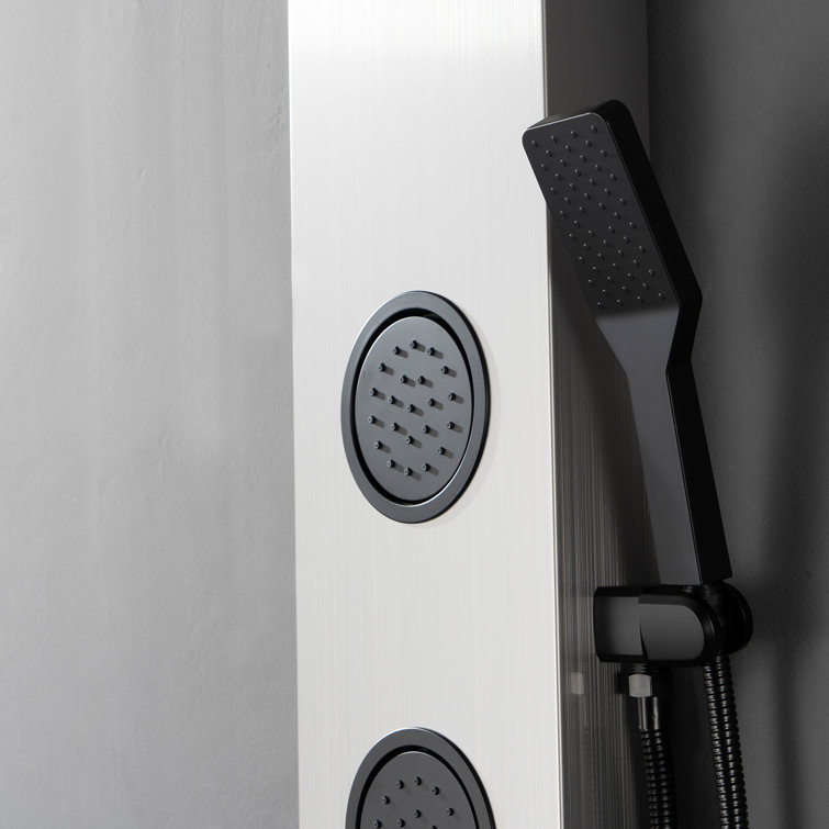 Black Nickel 57.99'' Shower Panel with Rainfall and Body Jets
