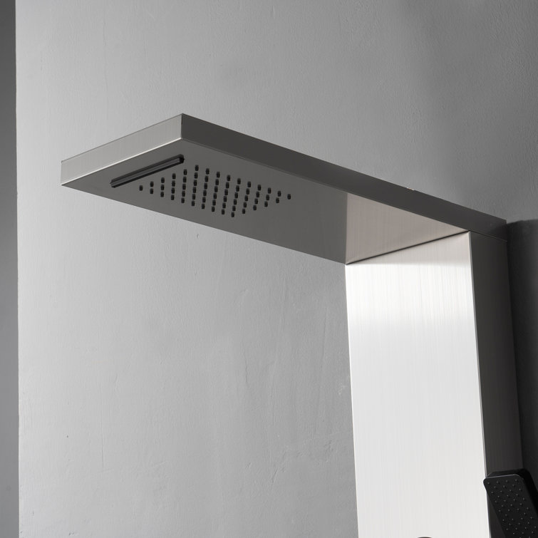 Black Nickel 57.99'' Shower Panel with Rainfall and Body Jets