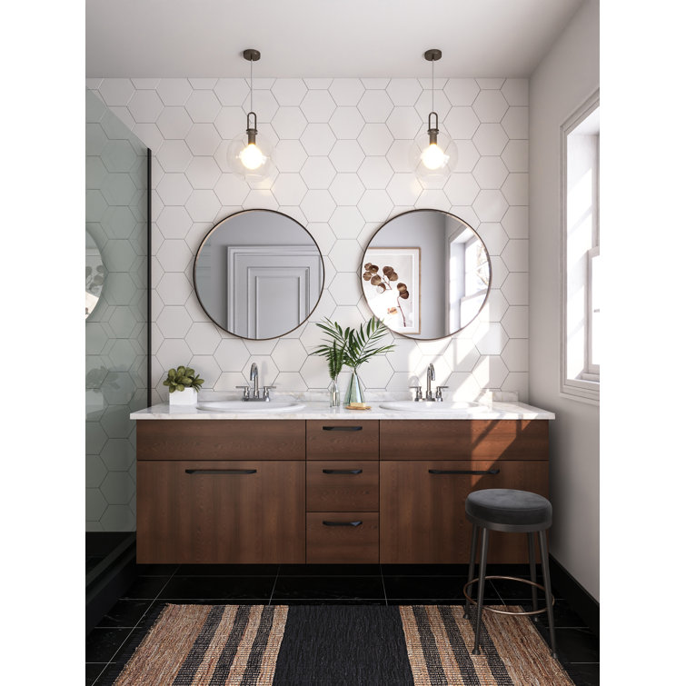 20'' x 17'' White Oval Ceramic Drop-in Bathroom Sink with Overflow