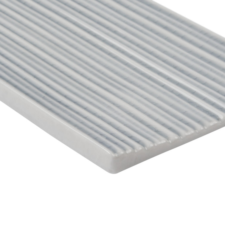 Sky Blue Polished Glass Subway Wall Tile for Bathroom and Kitchen